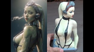AI Generated 3D printed Woman
