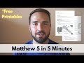 Matthew 5 Summary in 5 Minutes - 2BeLikeChrist