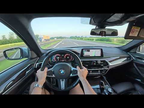 BMW G30 540D 235kW M-sport 2017 | 4K POV Test Drive on Autobahn