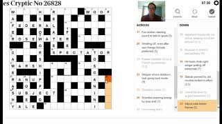 Solving The Times crossword from 10 Sept 2017
