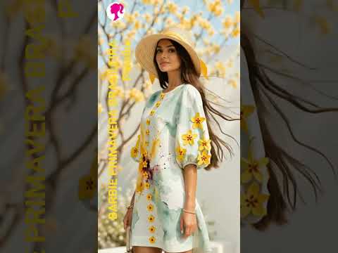 BARBIE DA PARAÍBA 🌼 O Vestido Primavera da Flor da Catingueira!# PrimaveraBrasileira