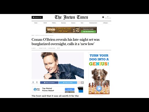 Conan O'Brien reveals his late-night set was burglarized overnight, calls it a 'new low'