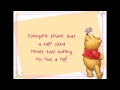 Little Black Rain Cloud Lyrics Winnie The Pooh HD