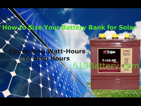 HOW TO SIZE A BATTERY BANK FOR RV-SOLAR-MARINE