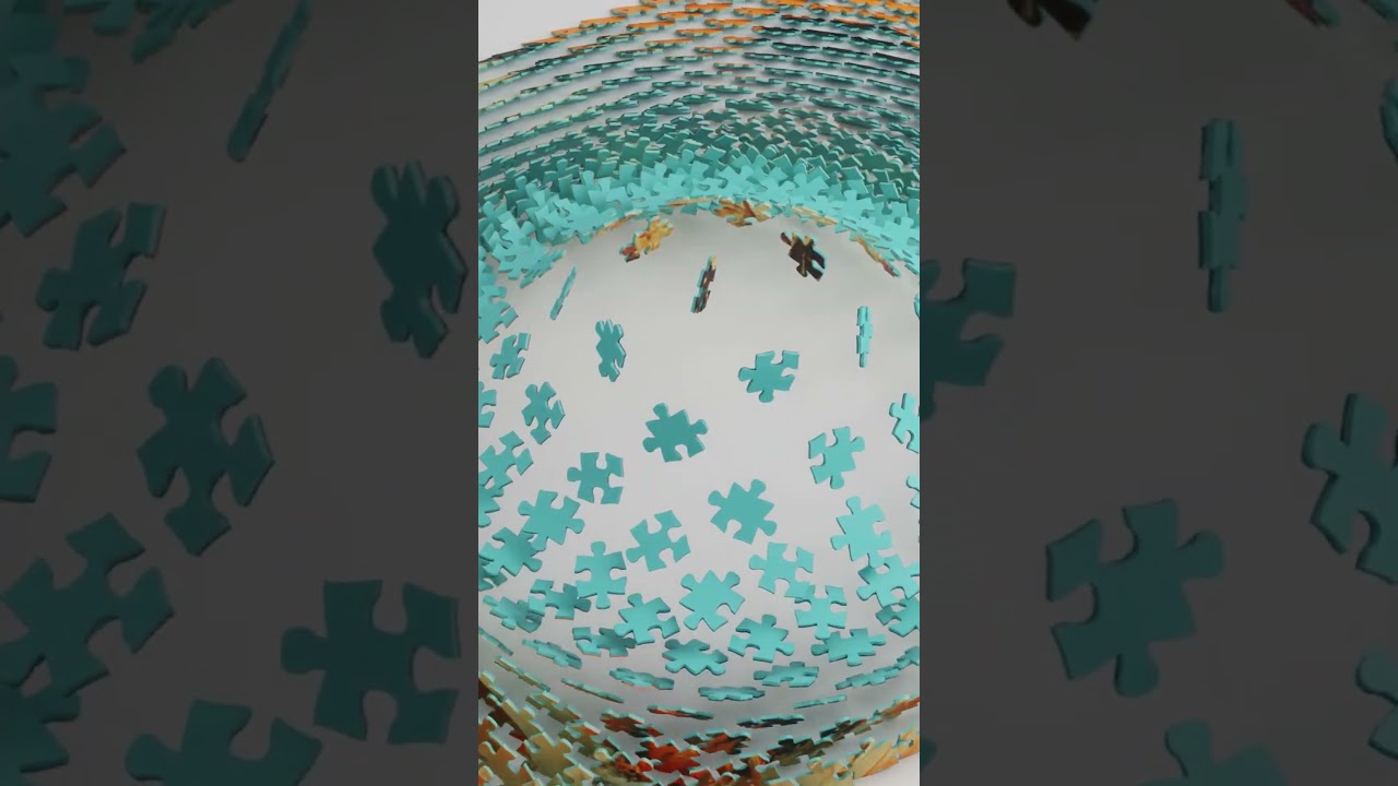 Blender Jigsaw Puzzle Generator (Python + Geometry Nodes) #art #gamedev #3d #geometrynodes #blender