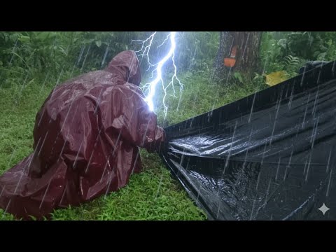 💯 AMAZING ‼️ SOLO CAMPING RAINSTORM AND THUNDERSTORM ⚡⚡⚡ASMR @AACAMP-d8c 