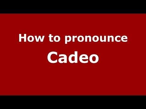How to pronounce Cadeo (Italian/Italy) - PronounceNames.com