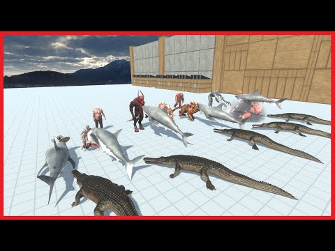 MACHIMOSAURUS & WHITE SHARK VS FACTIONS ($imiliar Price) - ANIMAL REVOLT BATTLE SIMULATOR