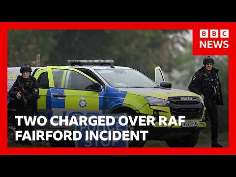 RAF Fairford: Two charged over alleged plot to assist Iran | BBC News