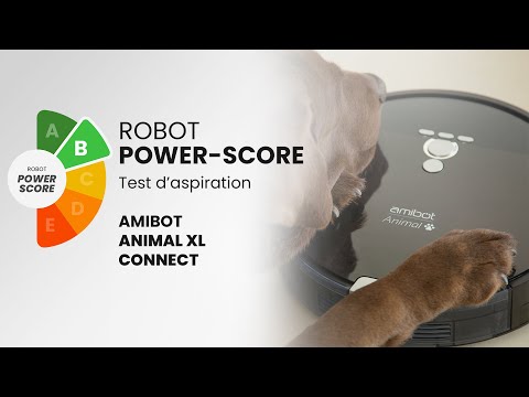 AMIBOT ANIMAL XL CONNECT - Test d'aspiration Robot Power-Score