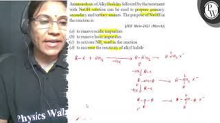 Ammonolysis of Alkyl halides followed by the treatment with \( \mat...