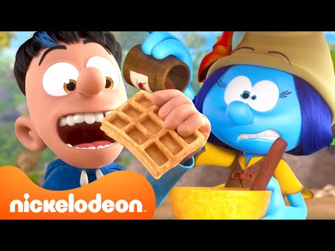 Smurfs Open Up A Waffle Restaurant! 🍳 | Full Scene | @Nicktoons