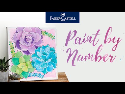 Watercolor Paint by Number Tropical