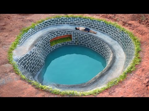 Build The Most Underground Water Slide House Around Swimming Pool Video