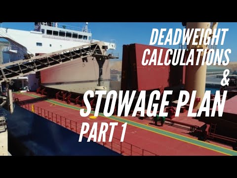 Part of a video titled Deadweight Calculation and Stowage Plan | Bulk Carriers | Part 1 - YouTube