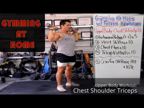 Upper Body Home Workout - Chest Shoulder Triceps Ep. 55 #chestworkout #shoulderworkout #homeworkout