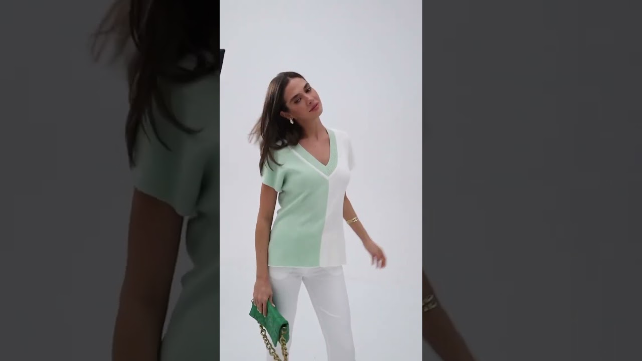 Knit T-Shirt  Light green