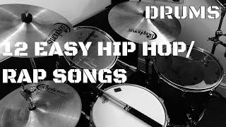 12 Easy Hip Hop/Rap Songs For Drums - Free PDF