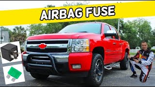 CHEVROLET SILVERADO AIRBAG FUSE AIR BAG SYSTEM FUSE LOCATION 2006 2007 2008 2009 2010 2011 2012 2013
