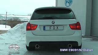 Video: Fox Edelstahl Duplex Sportauspuff BMW 3er E90 E91 E92 325d 330d