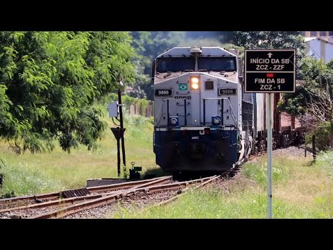 Cruzamento de Trens em Cândido Rodrigues (SP)