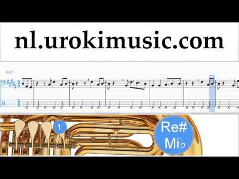 Tuba Leren Spelen David Guetta, Justin Bieber - 2U Tablatura Deel#2 um-i799