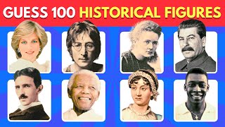 Guess 100 Historical Figures in 5 Seconds Each! | History Picture Quiz Challenge