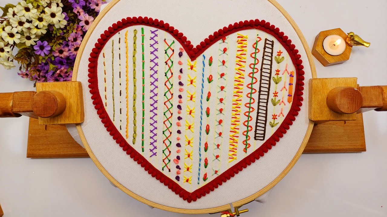 Basic sewing training in jewelry embroidery#diy