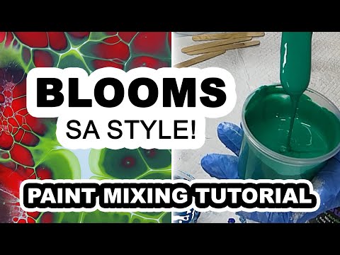 Blooming the South African way! Paint Mixing Tutorial – Local Products #fluidart #sheleeartstyle