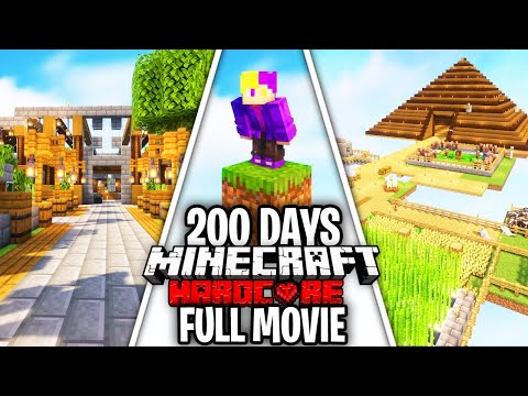 I Spent 200 Days in ONE BLOCK SKYBLOCK Minecraft! [FULL MOVIE]