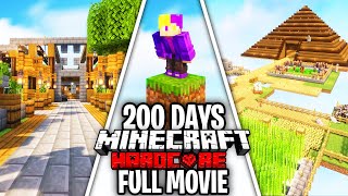 I Spent 200 Days in ONE BLOCK SKYBLOCK Minecraft! [FULL MOVIE]