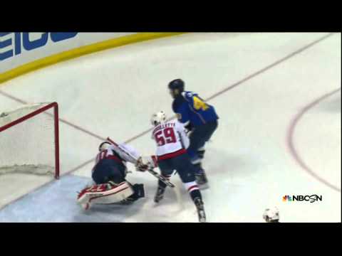 Maxim Lapierre wrist shot goal 1-1 Washington Capitals vs St. Louis Blues v 4/8/14 NHL Hockey.