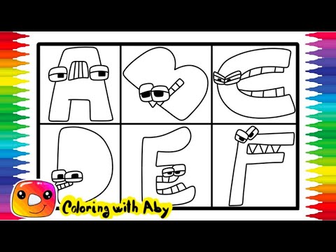 Alphabet Lore Coloring Pages | How to color Alphabet Lore A, B, C, D, E, F | Elektronomia - Collide