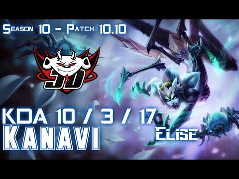JDG Kanavi ELISE vs KINDRED Jungle - Patch 10.10 KR Ranked