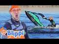 Blippi Rides A Jet Ski Exploring Vehicles For Kids Educational Videos For Kids