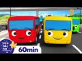 Ten Little Buses Wheels On The Bus Vehicle Songs Nursery Rhymes ABCs 123s Little Baby Bum
