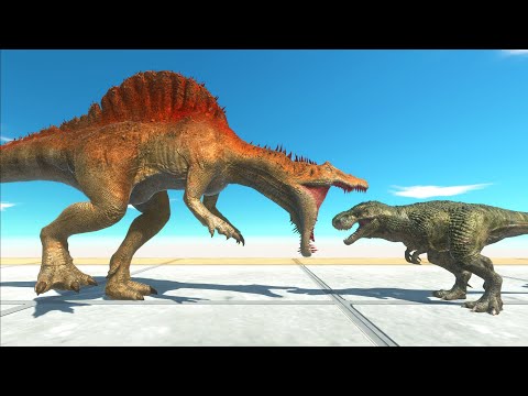 Battle 4 levels of T-Rex - Animal Revolt Battle Simulator