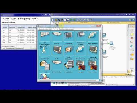 Cisco Packet Tracer Activity 3.2.2.4 - Configuring Trunks