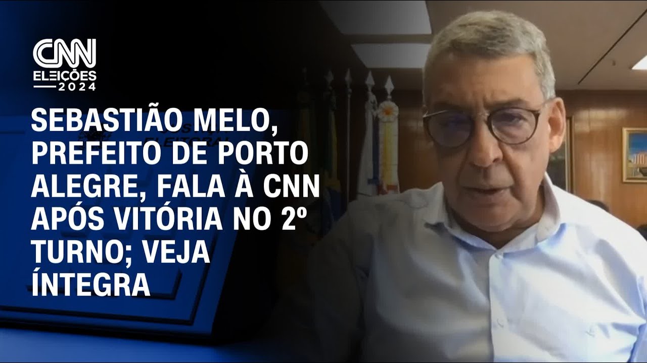 Sebastião Melo, prefeito de Porto Alegre, fala à CNN após vitória no 2º turno; Veja íntegra | LIVE