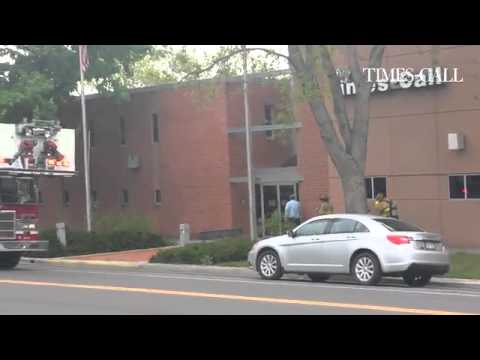 Longmont firefighters respond to alarm @TimesCall. Workers clearing building generated smoke.