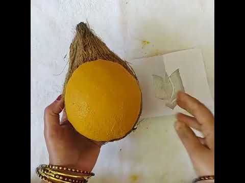 Varamahalakshmi face making by using Coconut and SugandhaPooja Powder/Sandal Powder Low Budget Idea😇