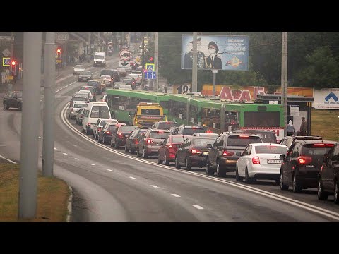 В какое время наблюдается час-пик в Гомеле видео