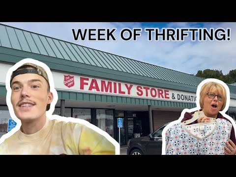 Week of Thrifting!! Goodwill Bins, Unique / Savers, + Salvation Army Thrift With Me!