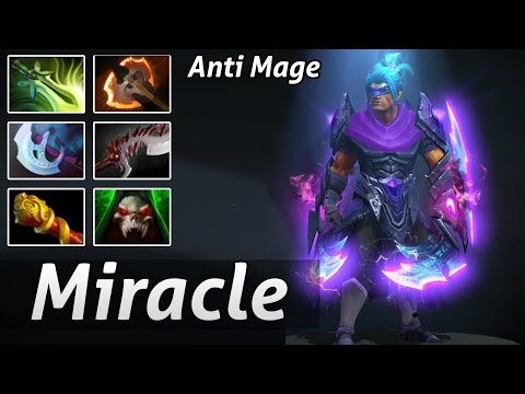 Anti Mage 23 mins 300 LH 1100 GPM Immortal by Miracle Gameplay - Dota 2 Epic Moments