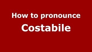 How to pronounce Costabile