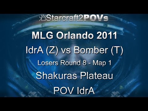 SC2 WoL - MLG Orlando 2011 - IdrA vs Bomber - LR8 - Map 1 - Shakuras Plateau - IdrA