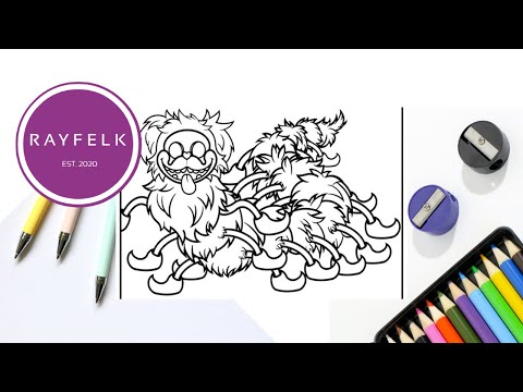 PJ Pug a Pillar From Poppy Playtime Coloring Page | Rayfelk Printable Coloring Pages