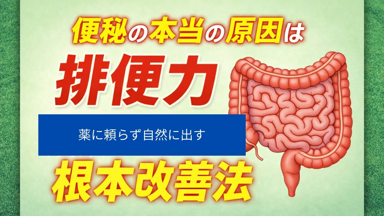 便秘の本当の原因は排便力｜薬に頼らず自然に出す根本改善