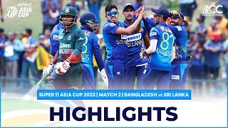 Super11 Asia Cup 2023  Match 2 Bangladesh vs Sri L