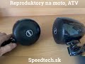 Reproduktory na motocykel, skúter, ATV - vodeodolné s MP3, USB, AUX, BLUETOOTH, farba čierna - Video Youtube